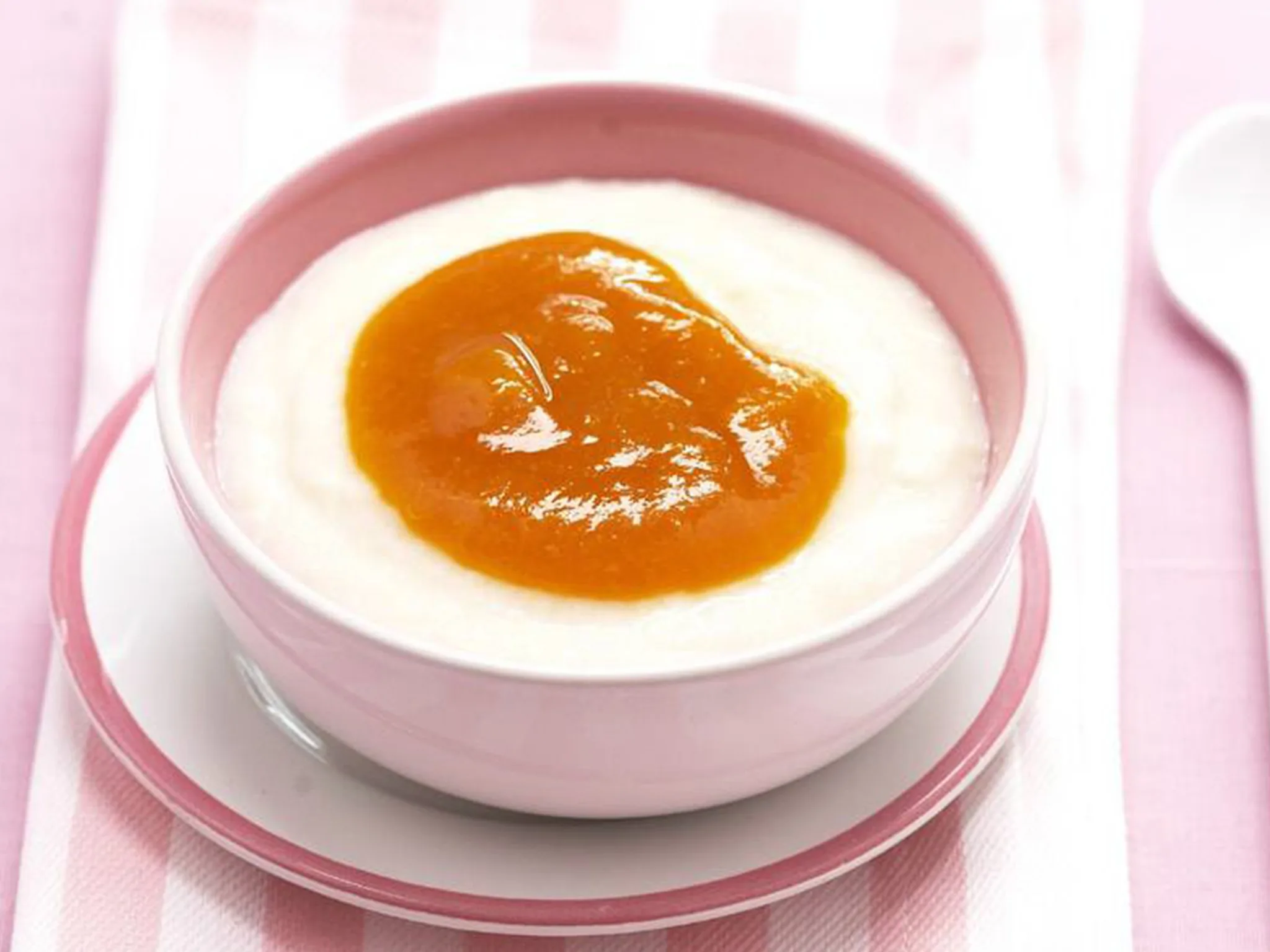 apricot purée with rice cereal