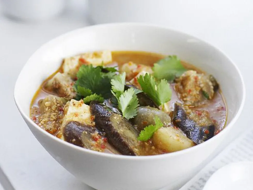 tofu and thai eggplant massaman curry