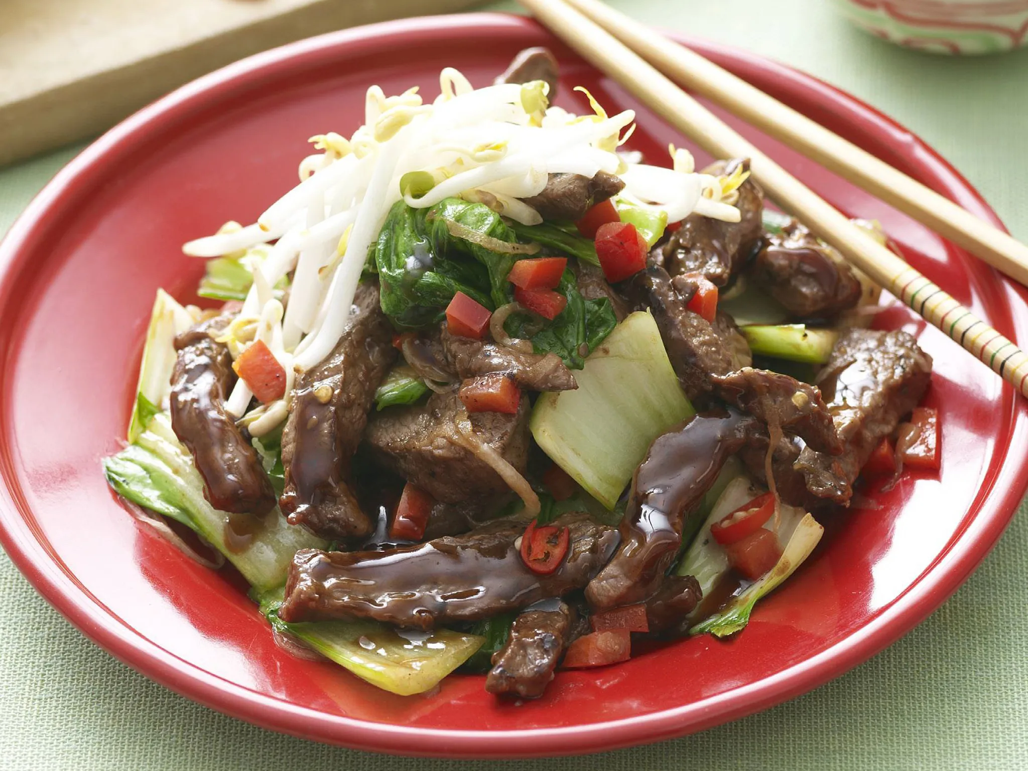 BEEF TERIYAKI WITH BOK CHOY