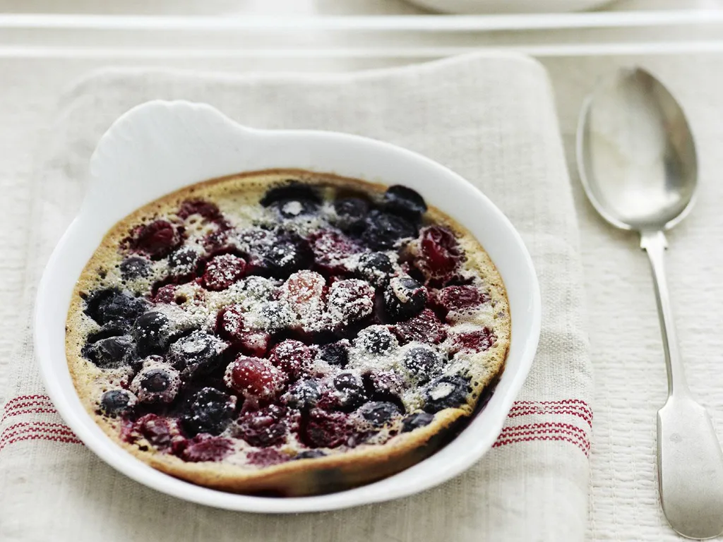 summer berry clafoutis