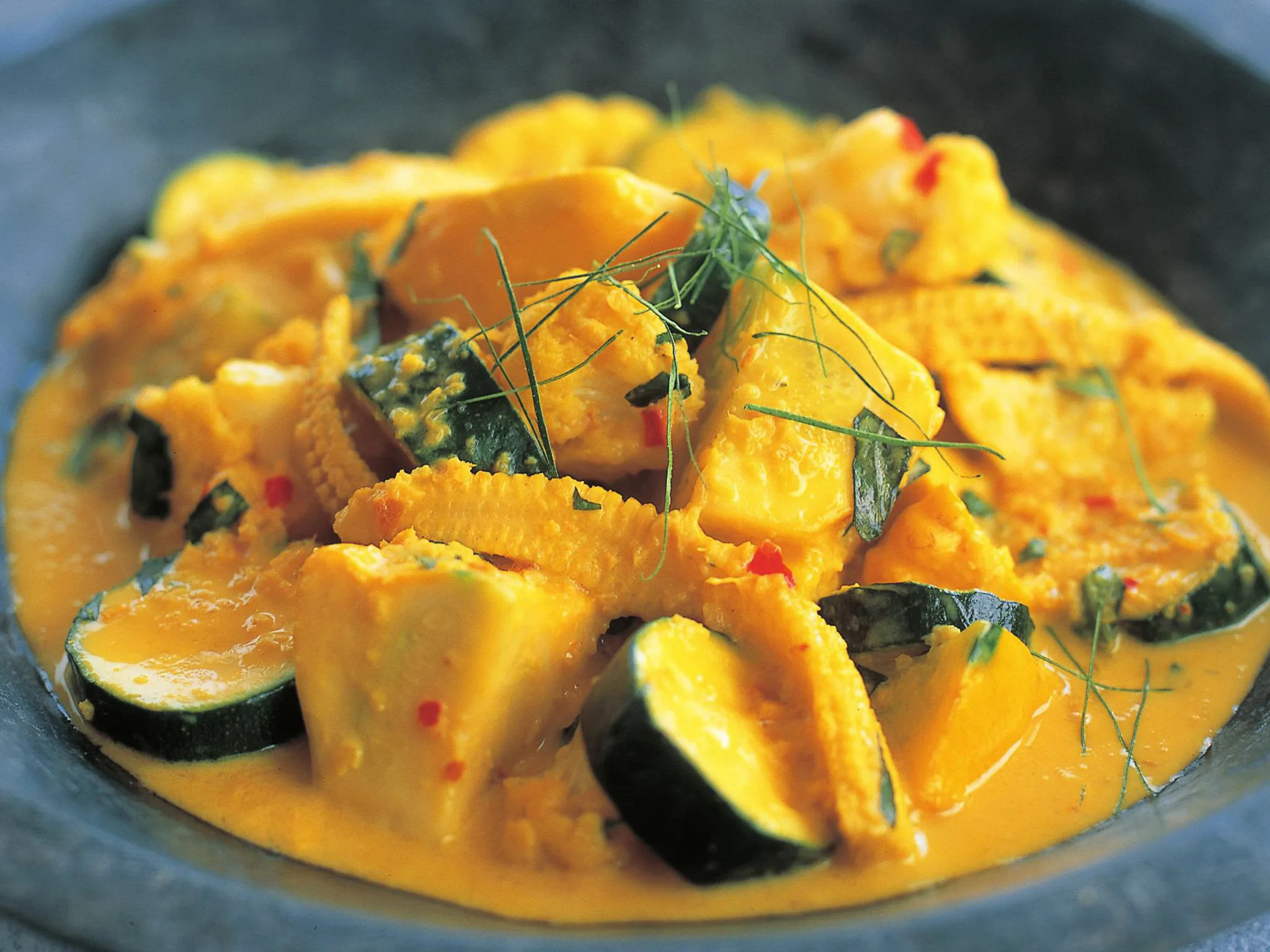 mixed vegetables in coconut milk