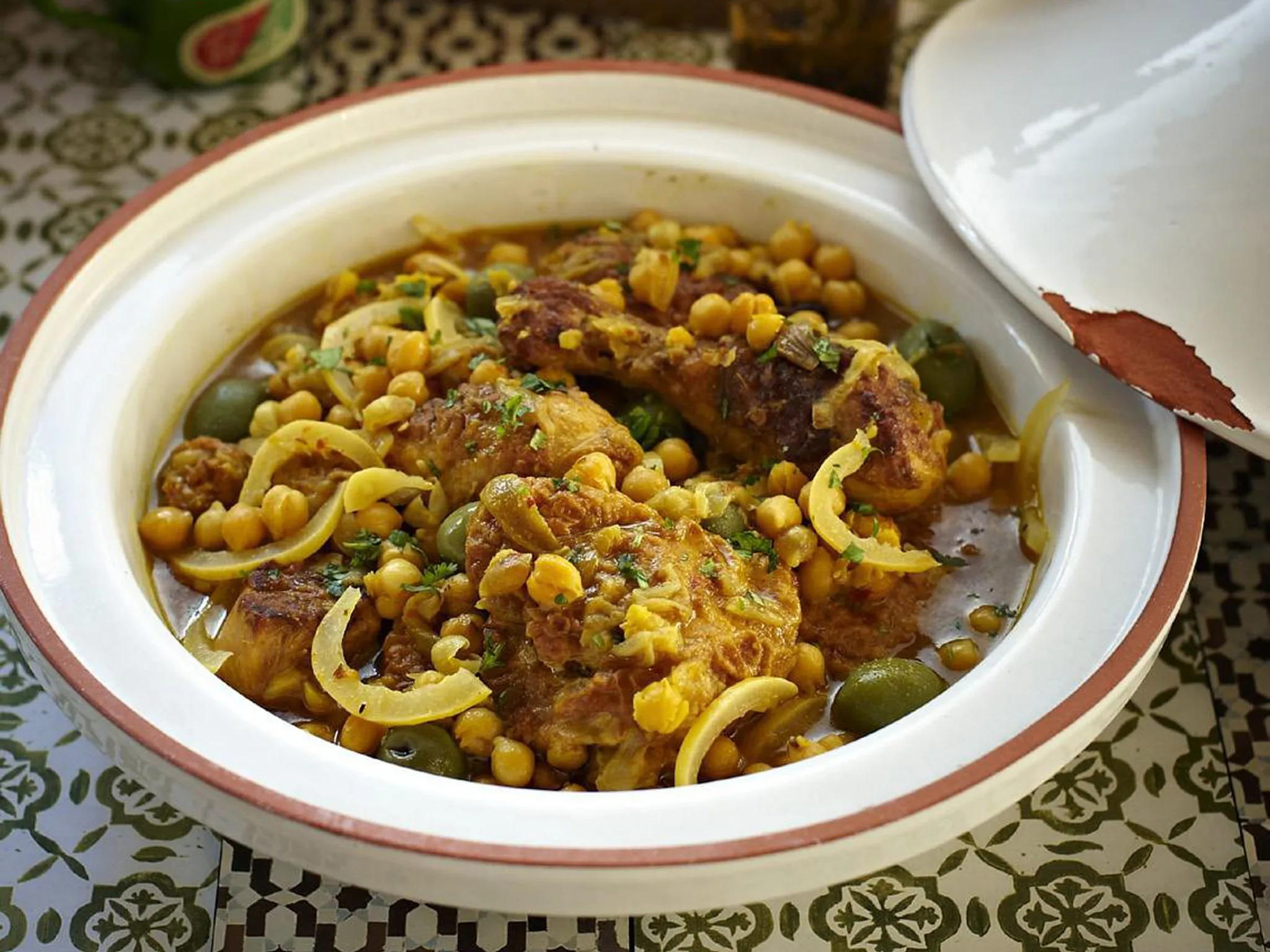 chicken, olive and preserved lemon tagine