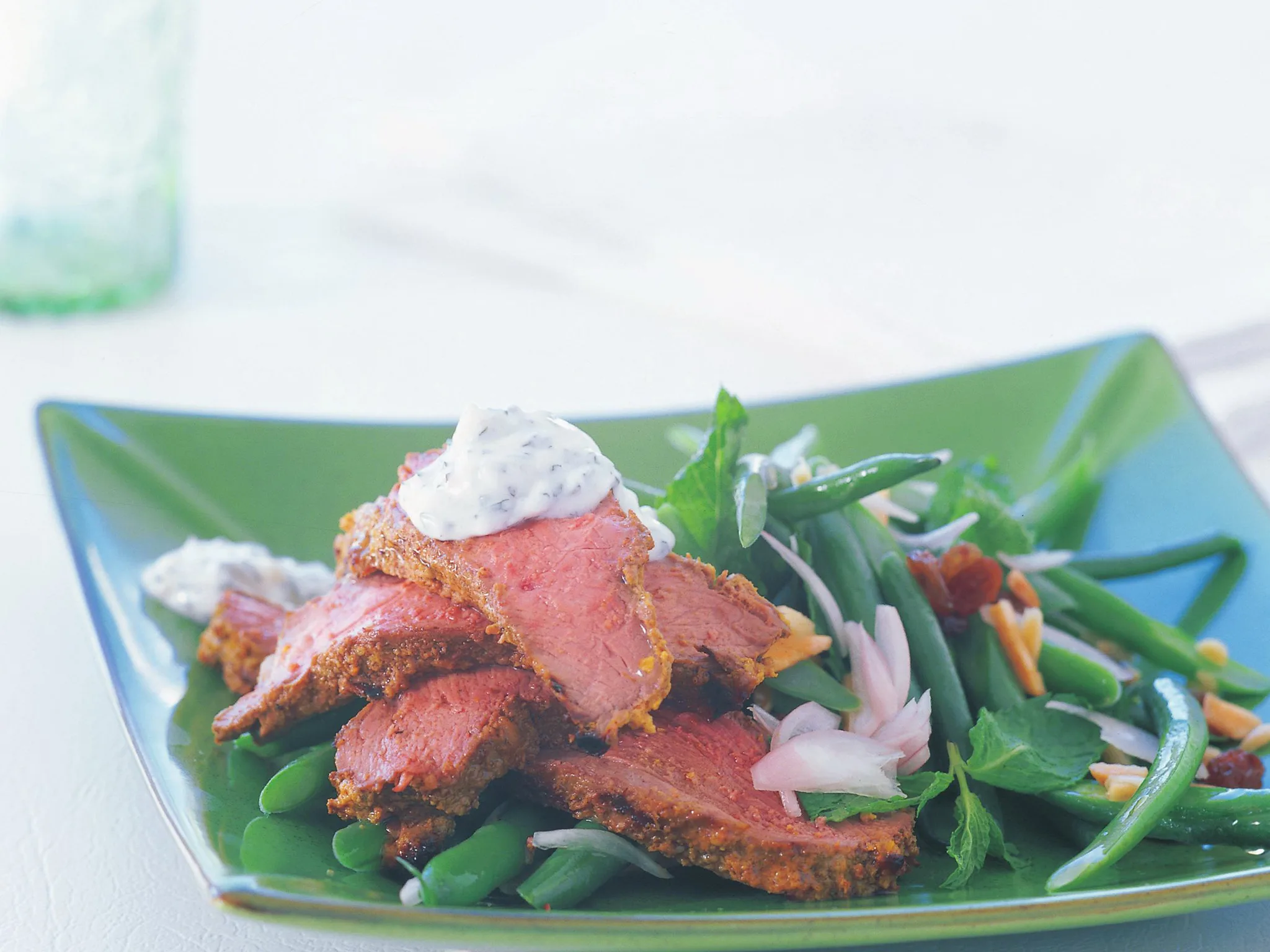 raan with spiced yogurt