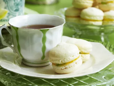 lemon and basil macaroons