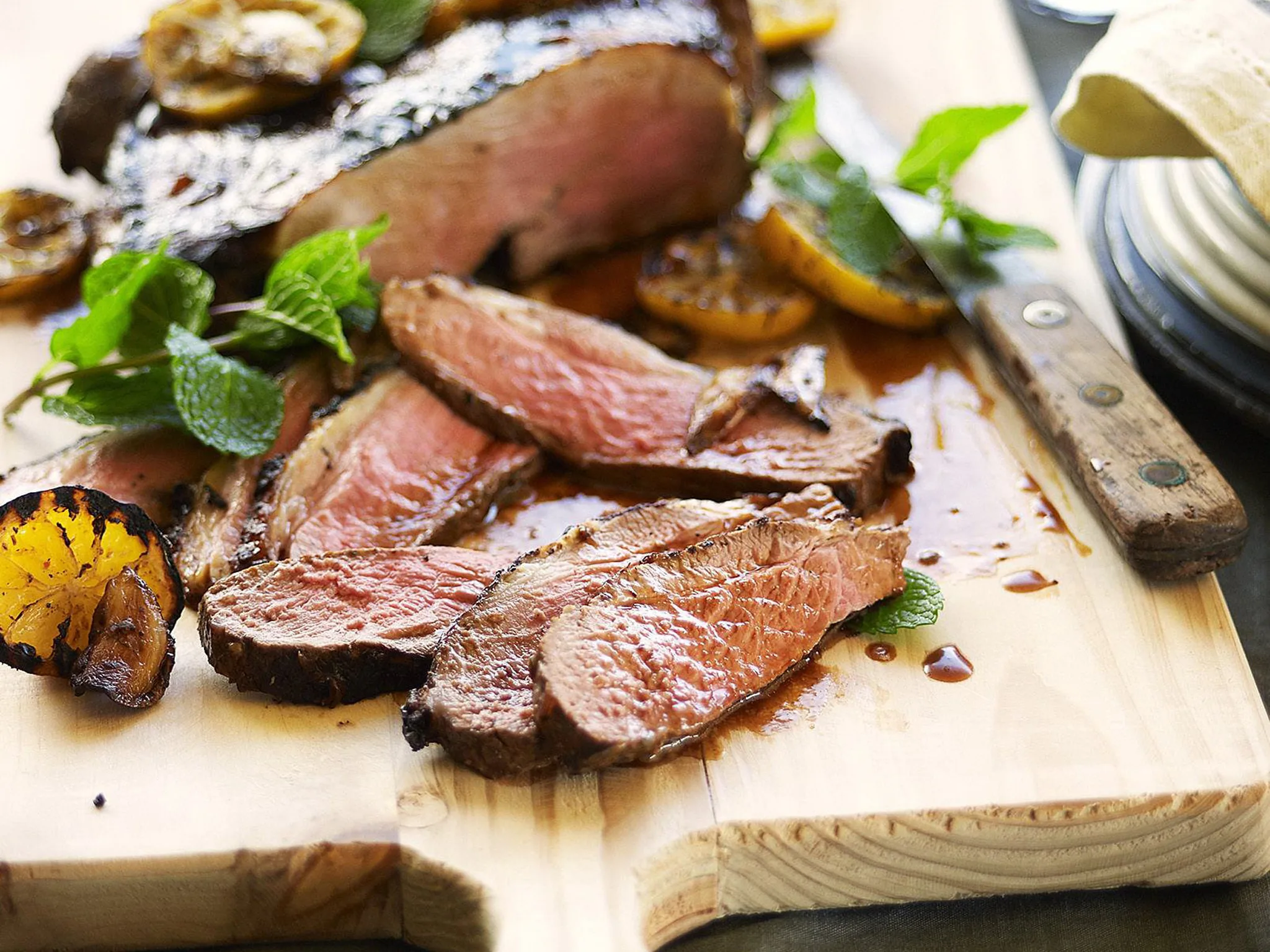 BUTTERFLIED LAMB with Lemon and Herbs