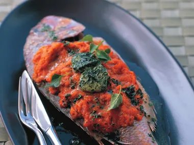 snapper, fennel and semi-dried tomato parcels