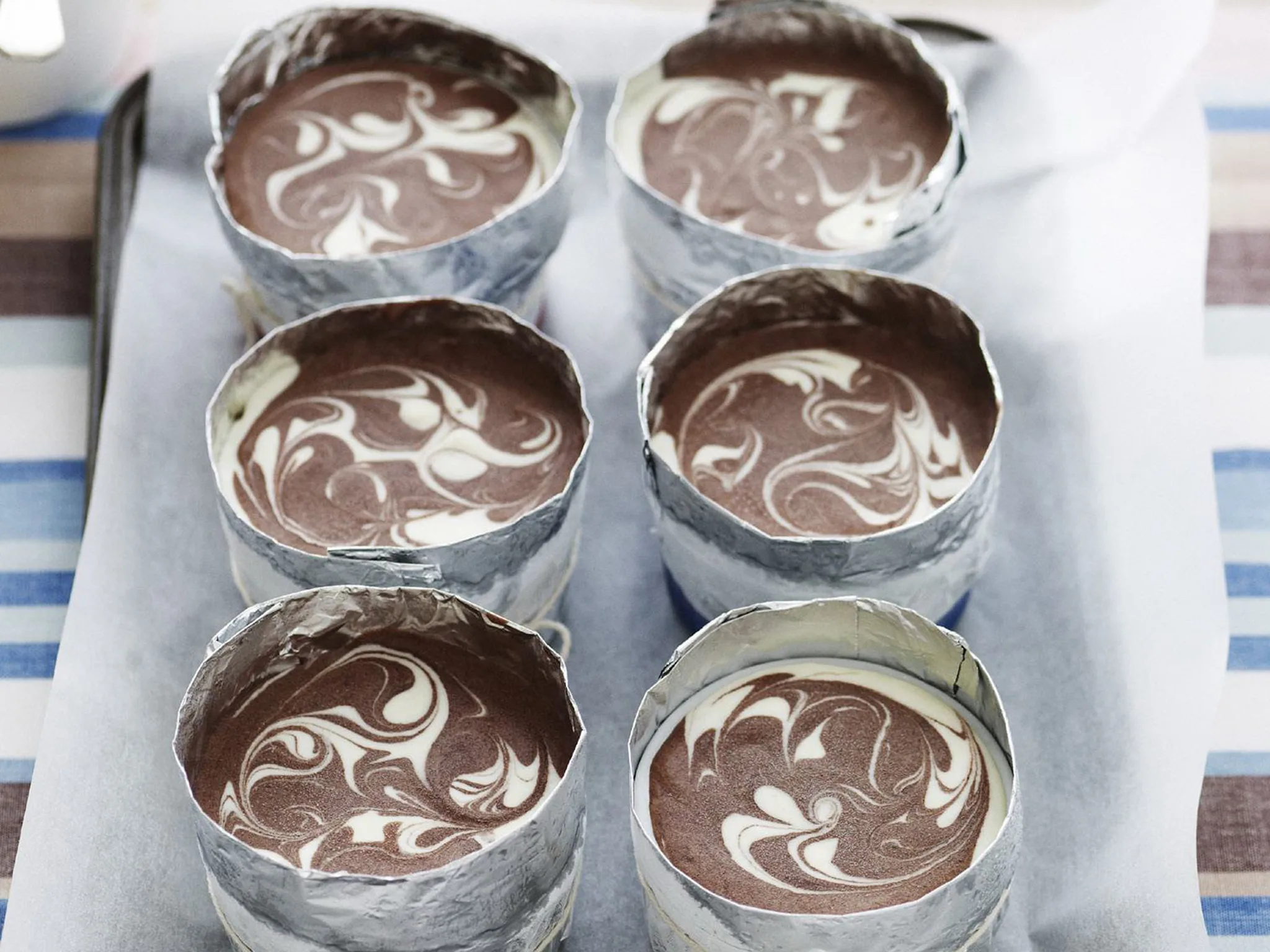 frozen chocolate and coconut soufflés