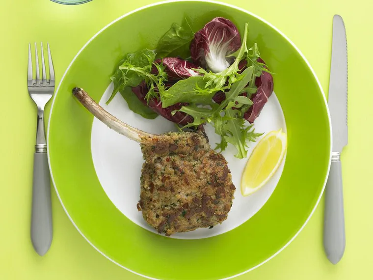 Haloumi-crumbed veal cutlets