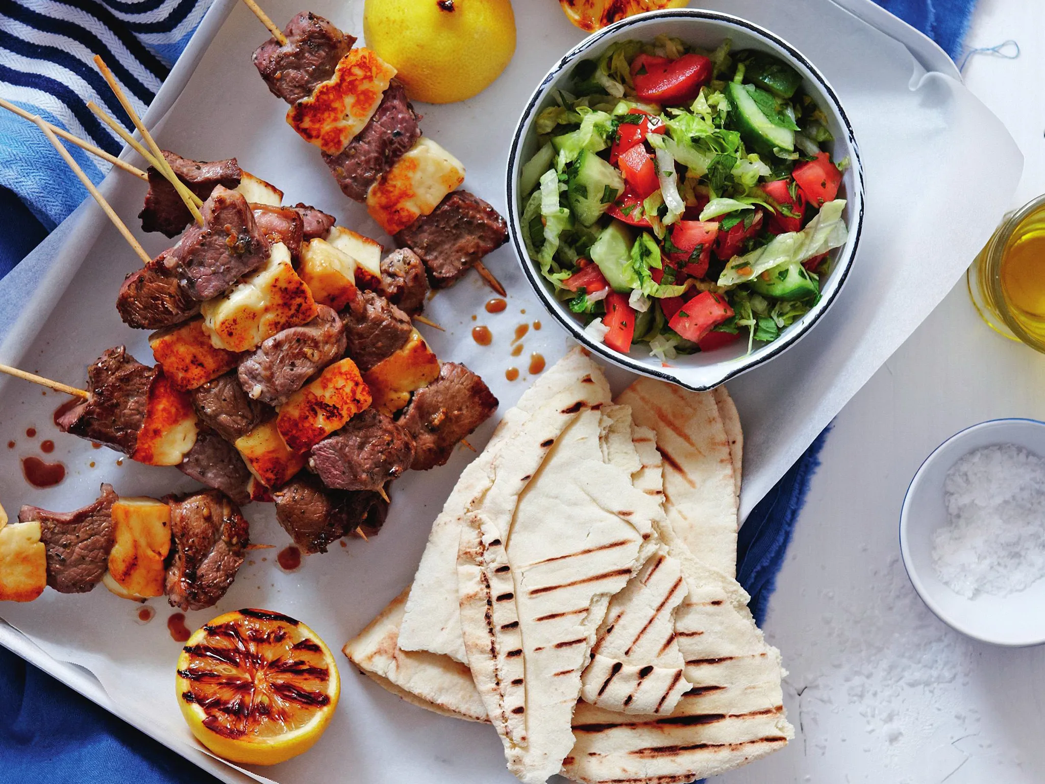 Lamb & haloumi kebabs