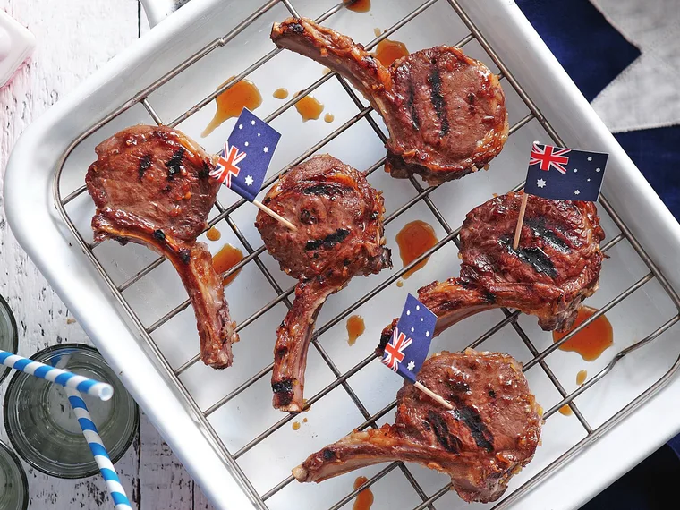 Marinated lamb cutlets