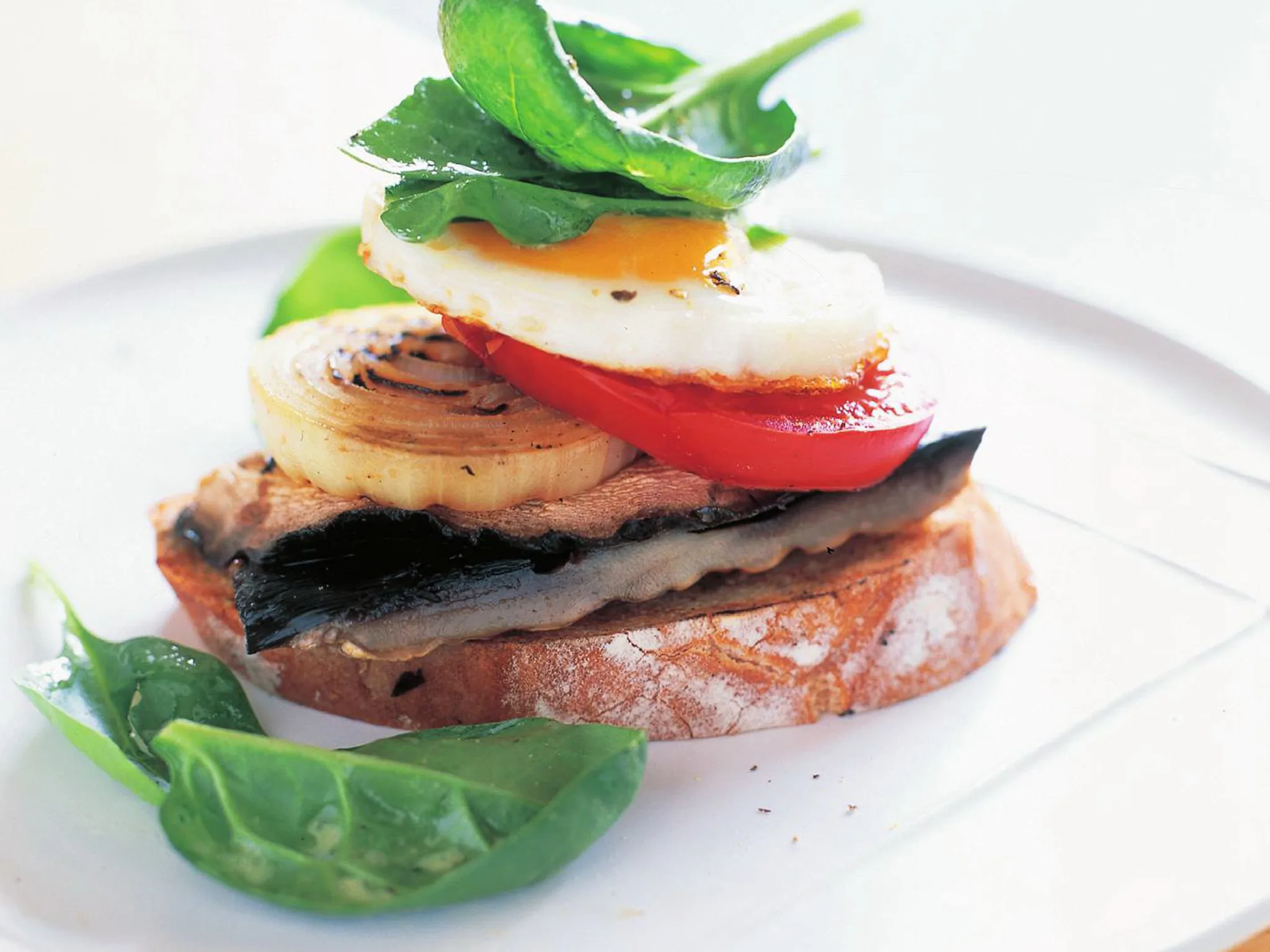 mushroom burgers with the lot