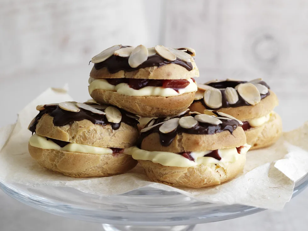 CHOCOLATE, PLUM AND  ALMOND Paris Brest