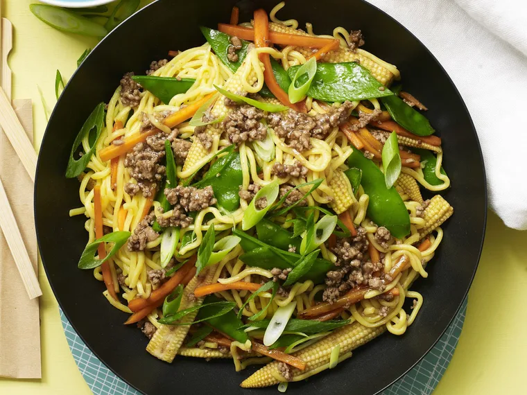 five-spice pork and vegie stir-fry