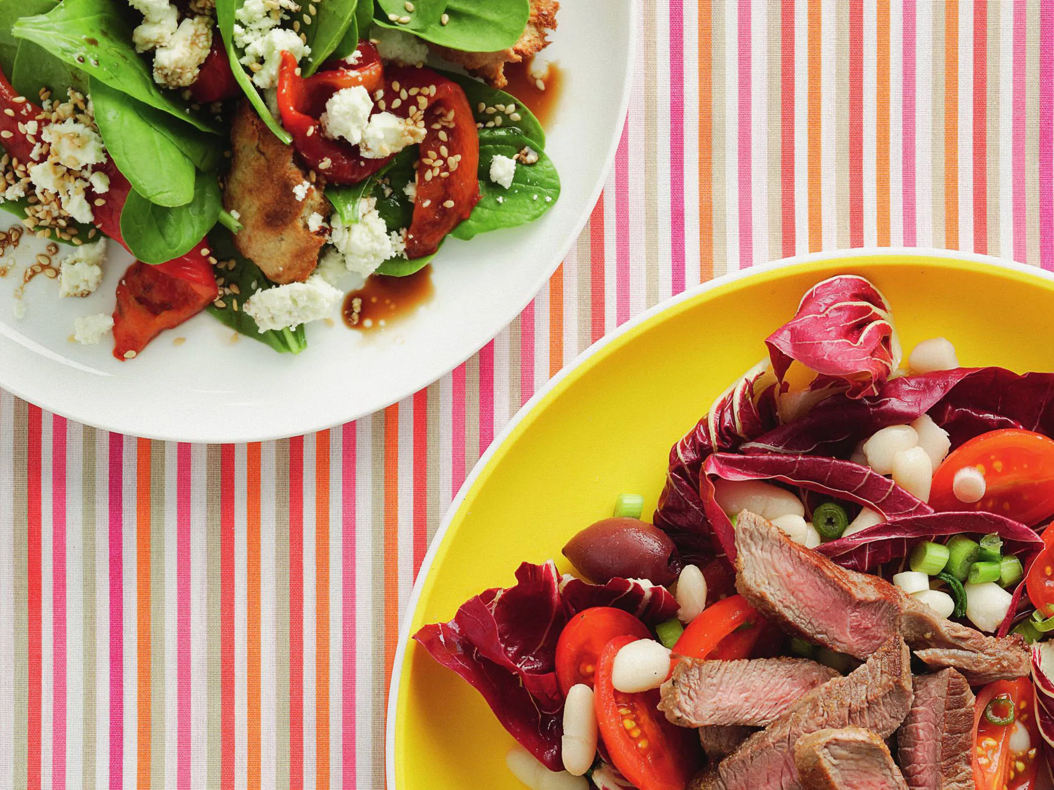 lamb, white bean and radicchio salad
