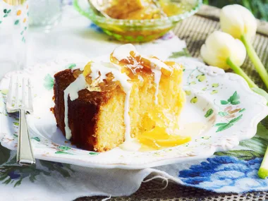 LEMON POLENTA CAKE with Lemon Compote