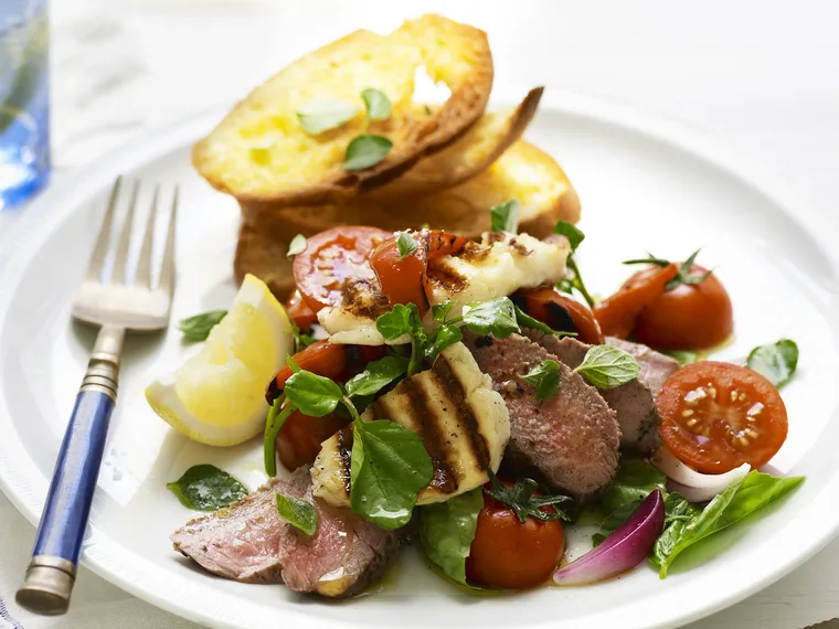 big greek lamb salad