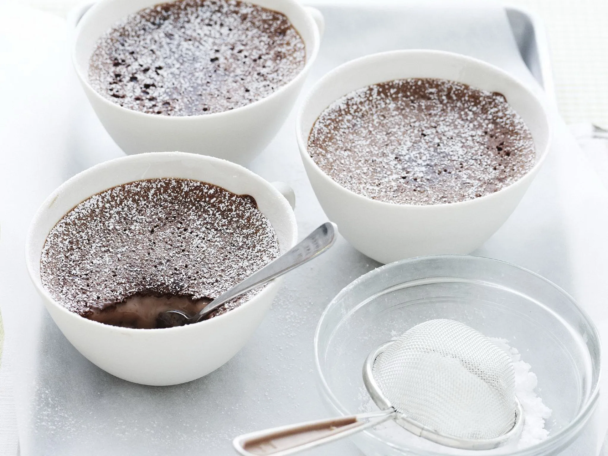 baked chocolate custard