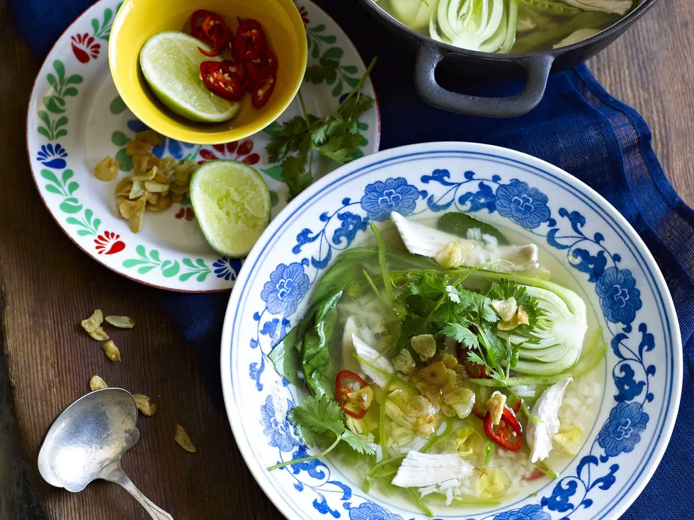 CHICKEN, LEMON GRASS LEMON GRASS and Rice Soup