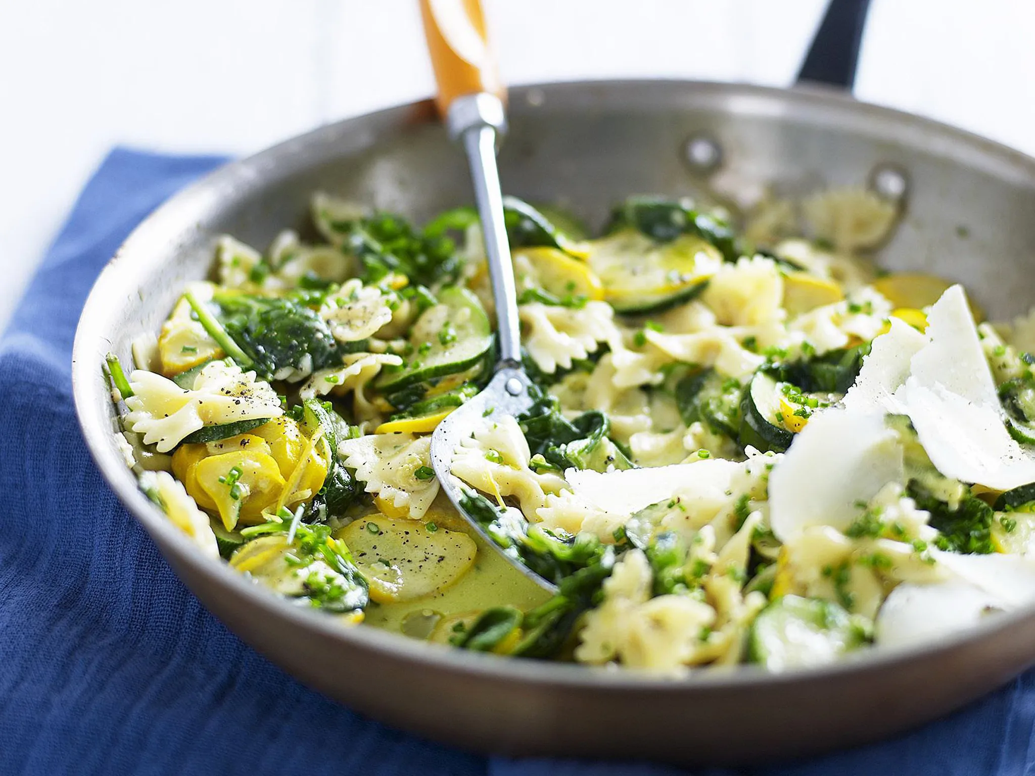 FARFALLE WITH ZUCCHINI  LEMON Garlic Sauce