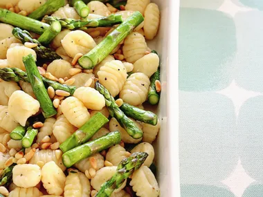 gnocchi with roast asparagus