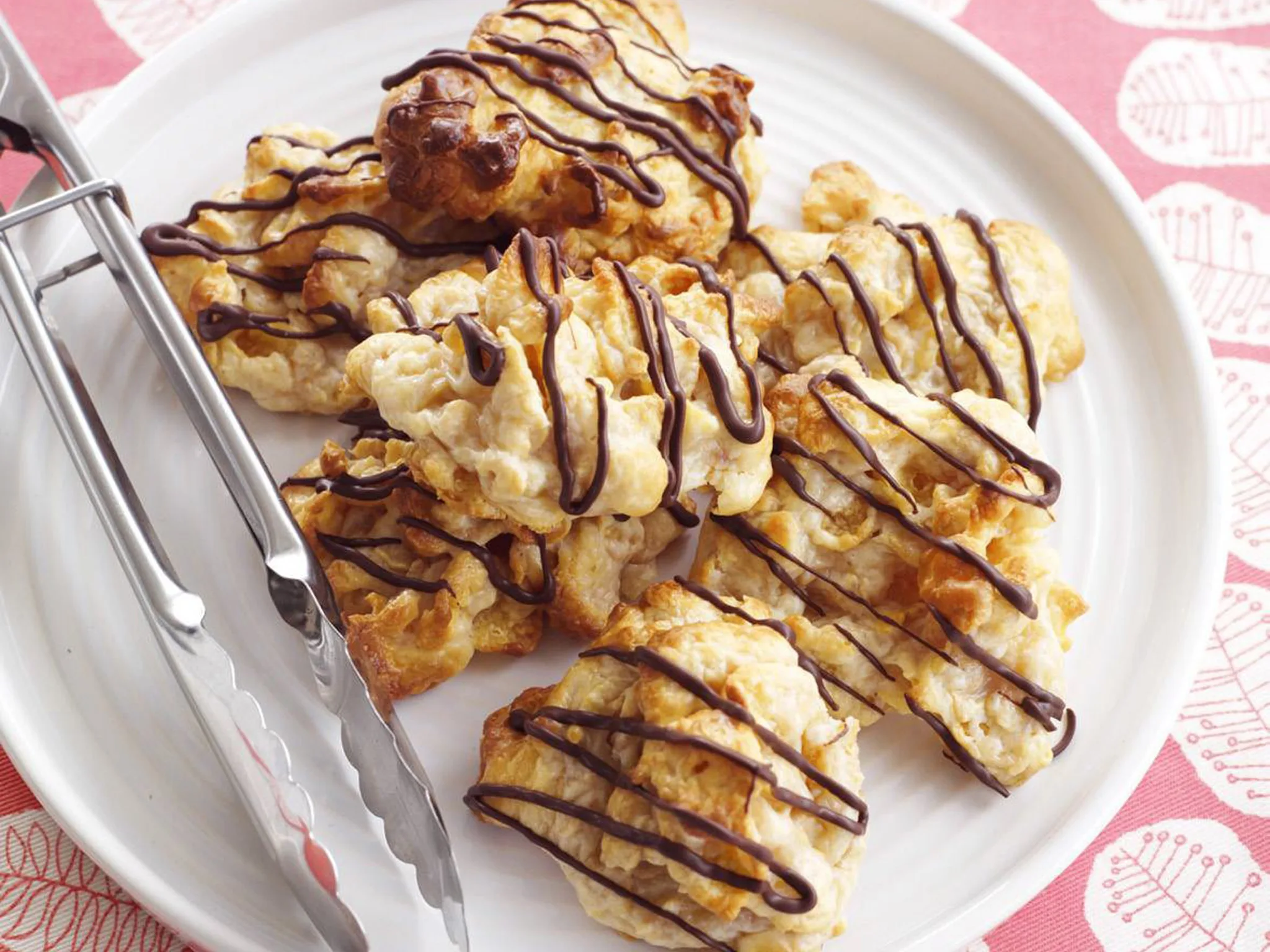 choc-peanut corn flake cookies