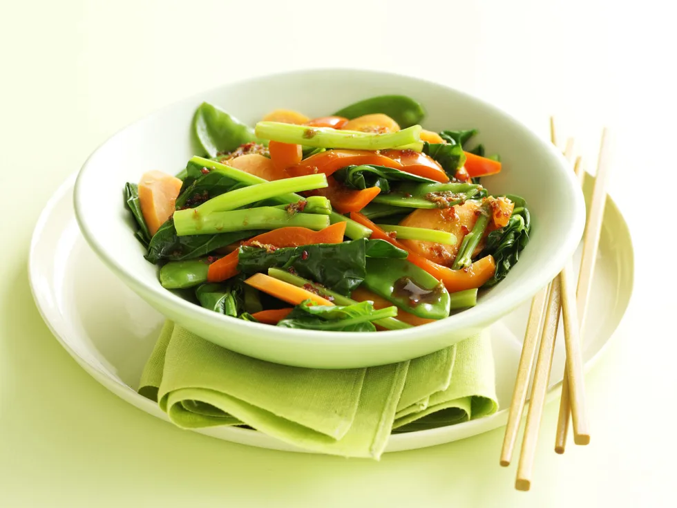 steamed asian vegies