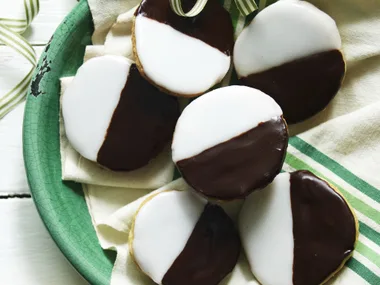 black and white cookies