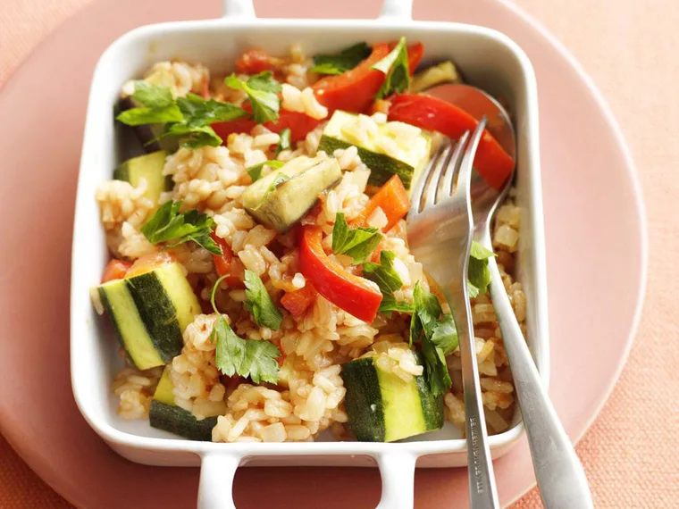 oven-steamed tomato risotto