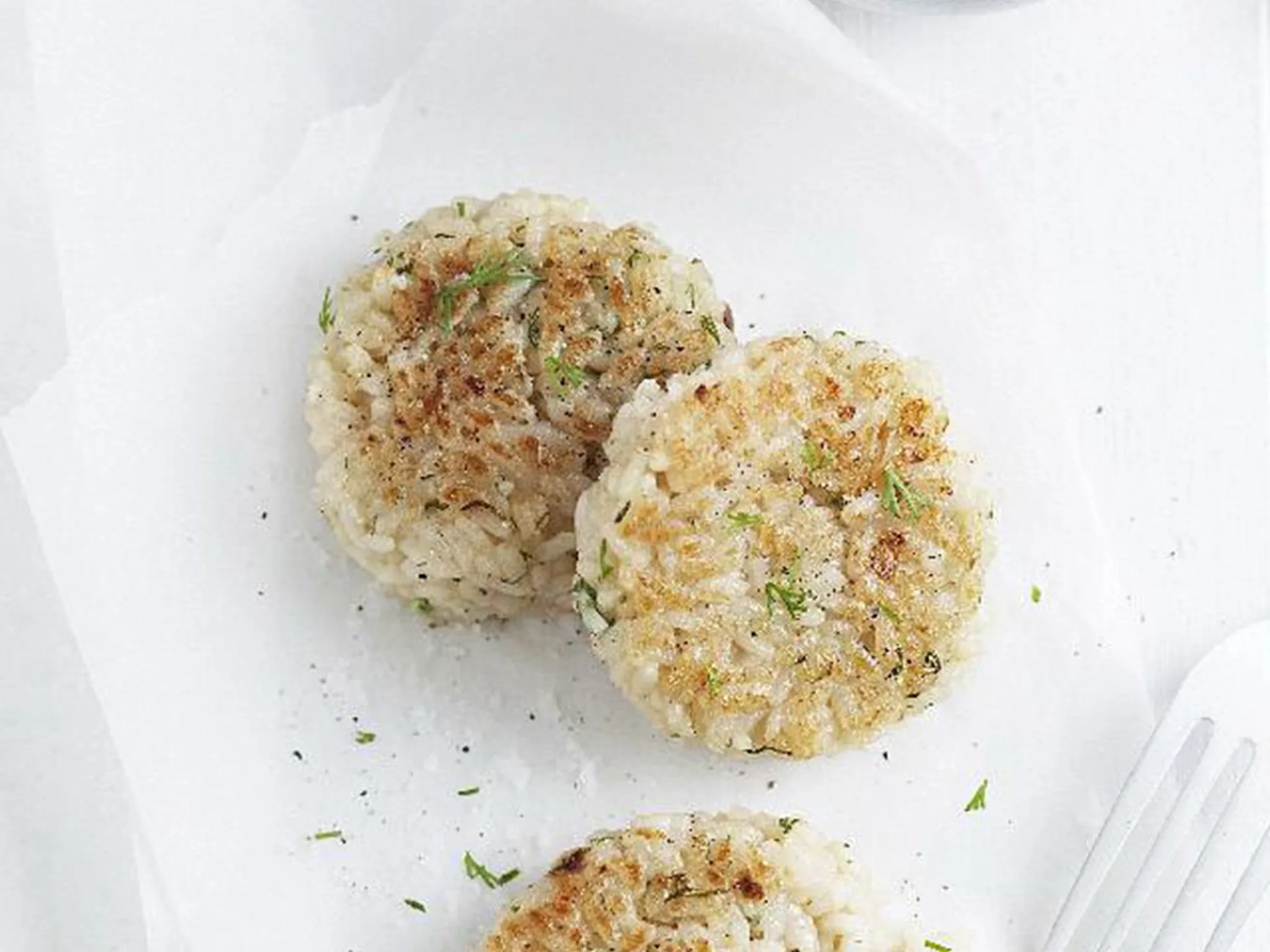 lemon and dill risotto cakes