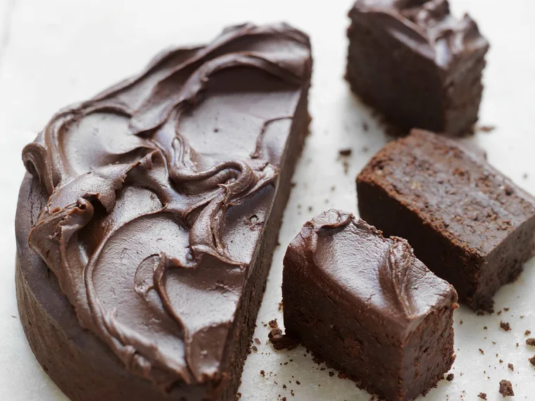 HAZELNUT MUD  CAKE with Fudge Frosting