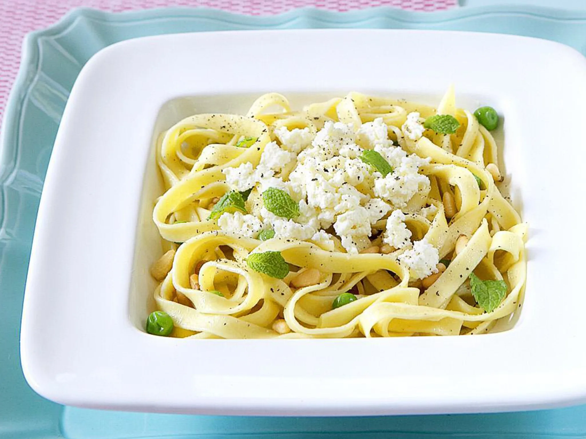 MINTED PEA AND RICOTTA TAGLIATELLE