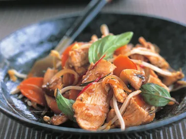 chicken and thai basil stir-fry