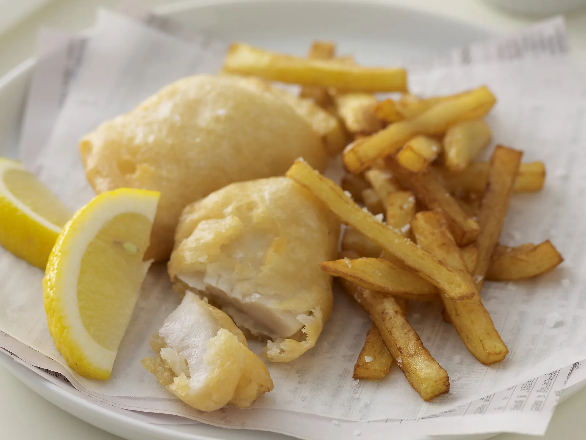 BEER-BATTERED FISH AND CHIPS