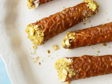 Brandy snap cannoli