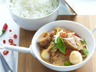 Red duck curry with lychees