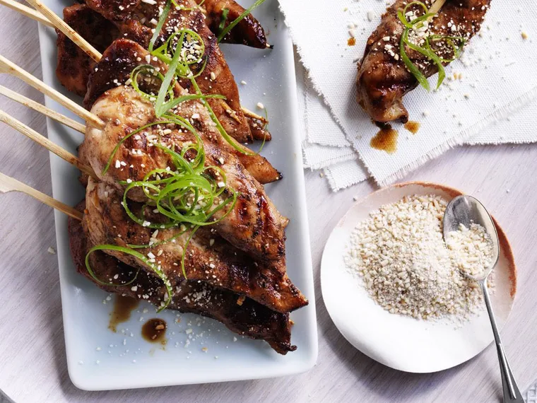 Yakitori chicken skewers