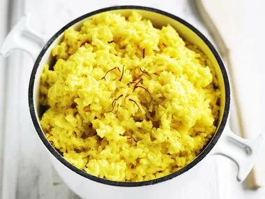 Yellow coconut rice