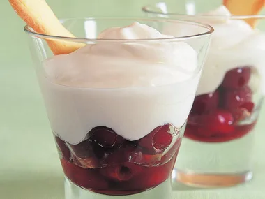 Cherry and almond creams