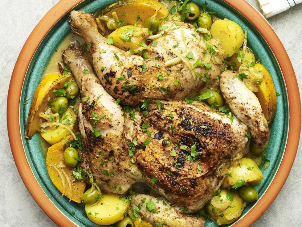 Chicken tagine with olives and lemon