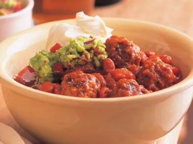 Mexican meatballs with guacamole