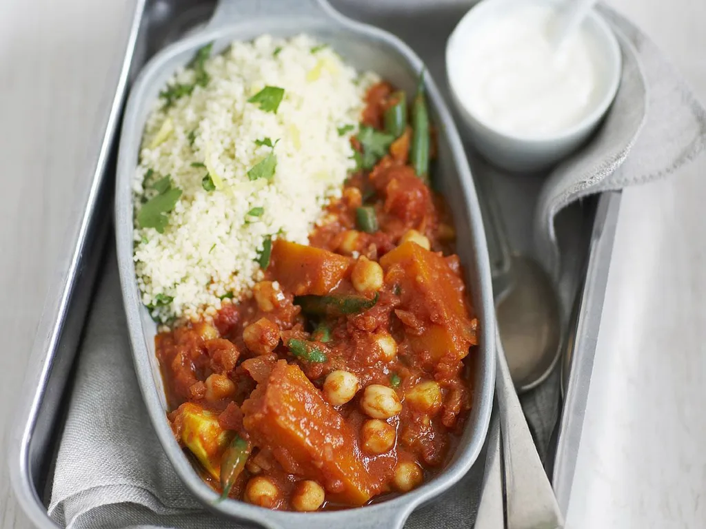 Vegetable tagine with lemon couscous
