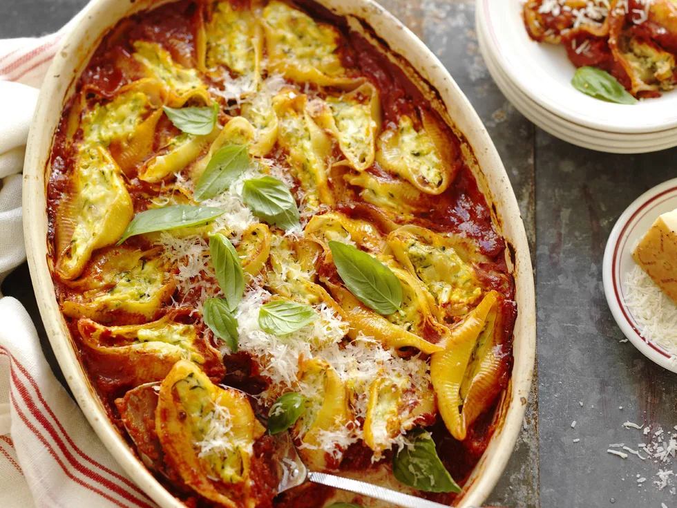 Spicy Zucchini and Ricotta Pasta Shell