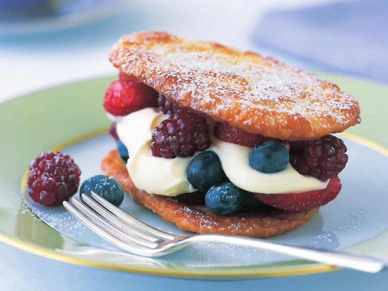 Berry custard pastries