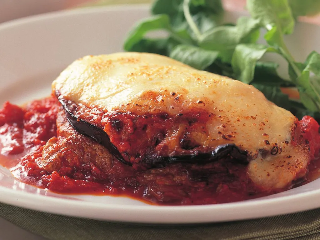 Veal and eggplant parmigiana