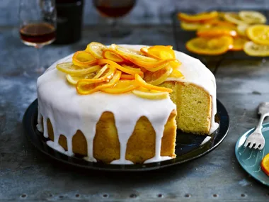 Buttery citrus orange and lemon cake