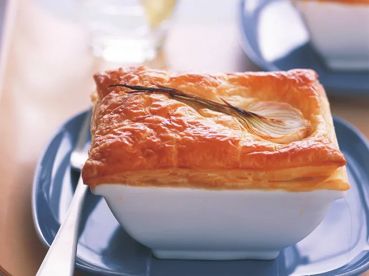 Fish and spring onion pies