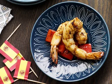 Garlic and paprika char-grilled prawns