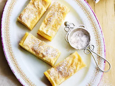slices of Greek custard pie
