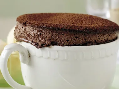 Hot chocolate soufflés