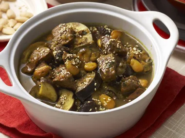 Lamb, eggplant and prune tagine